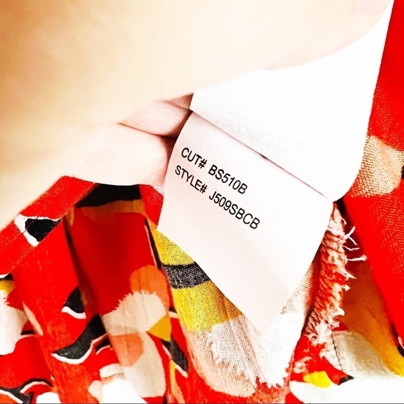 Billabong Clear Days Button Up Orange Tie Front Top - Picture 5 of 7